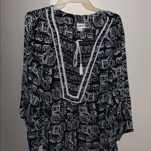 Merona elephant print top